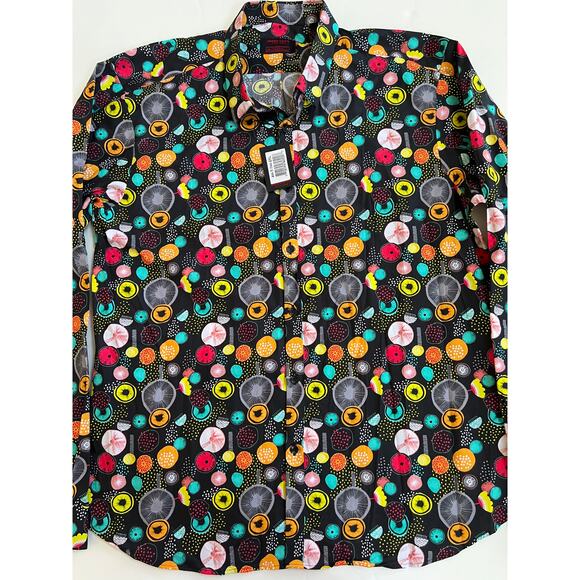 Jared Lang Men's Trim Fit Multicolor Button-Up Shirt AH-T-744 Size 2XL - Picture 11 of 12